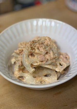 レンコンとツナのめんたいマヨ合え-レシピのメイン写真