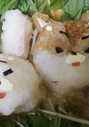 揚げ餅みぞれ鍋の紙兎ロペ-レシピのメイン写真