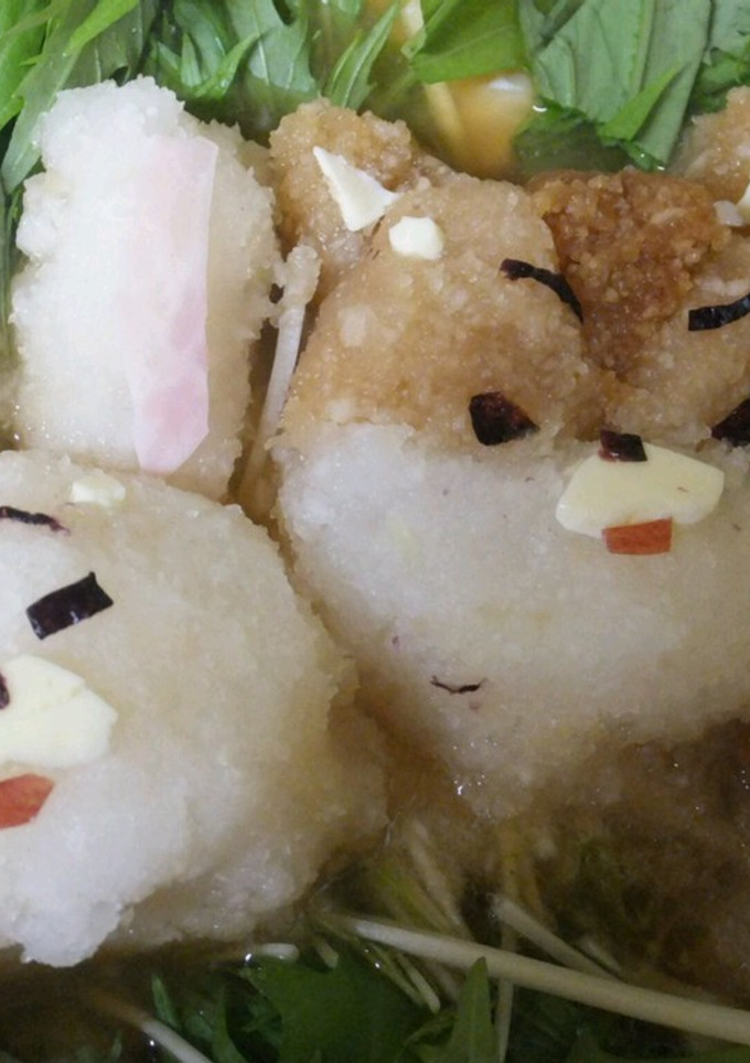 揚げ餅みぞれ鍋の紙兎ロペ-レシピのメイン写真