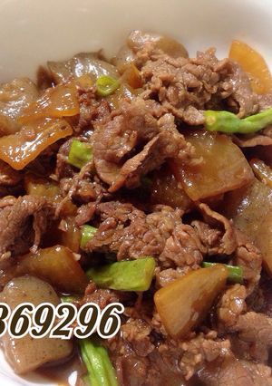 牛肉と大根とこんにゃくの甘辛炒め煮-レシピのメイン写真