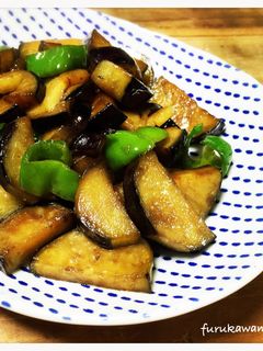 お弁当にも!なすとピーマンの甘辛炒め-レシピのメイン写真
