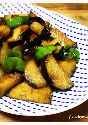 お弁当にも！なすとピーマンの甘辛炒め-レシピのメイン写真