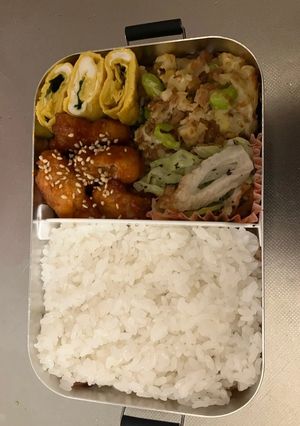 肉そぼろじゃがマヨ弁当☆鶏肉-レシピのメイン写真