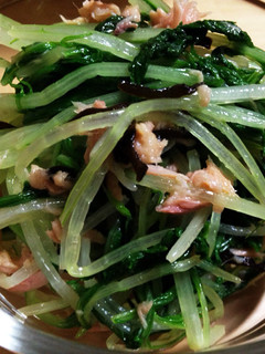 簡単絶品♡水菜のツナ塩昆布サラダ-レシピのメイン写真