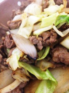 ラム肉の♪焼肉風炒め-レシピのメイン写真