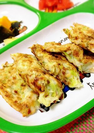 離乳食完了期☆ふわふわお好み焼き♡-レシピのメイン写真