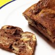 焼バナナとクルミのチョコマーブルケーキ