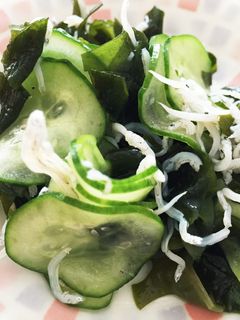 簡単♡きゅうりとしらすとワカメの酢の物-レシピのメイン写真