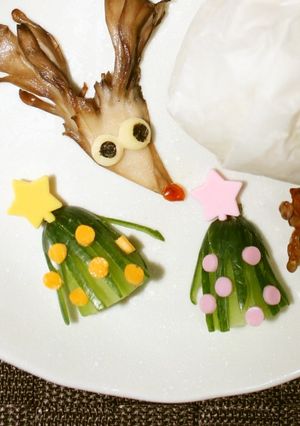 クリスマスに♡キュウリで簡単ツリー-レシピのメイン写真