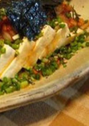 おいしい冷奴 キムチ韓国風-レシピのメイン写真