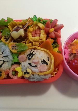 ドラえもん&ドラミの仲良し兄弟弁当-レシピのメイン写真