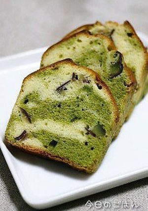 栗入り抹茶のマーブルケーキ-レシピのメイン写真