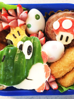 ☆キャラ弁☆スーパーマリオ ヨッシー-レシピのメイン写真
