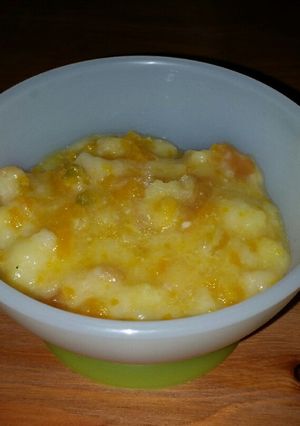 かぼちゃとチーズのパン粥（離乳食8ヵ月）-レシピのメイン写真