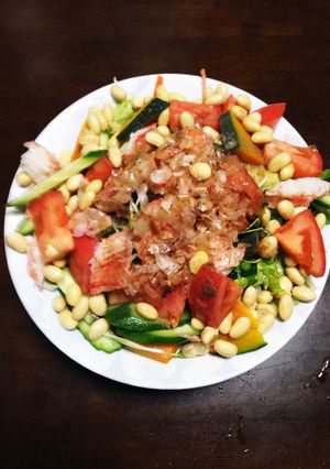 簡単お手軽ドレッシングのサラダ-レシピのメイン写真
