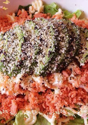 鮭フレークで豆腐とアボカドのサラダパスタ-レシピのメイン写真