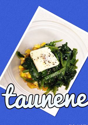 レンジでチンするほうれん草&コーンバター-レシピのメイン写真