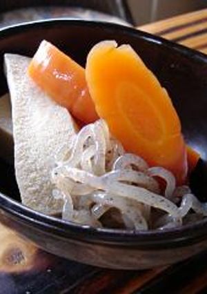 こうや豆腐と人参の煮物-レシピのメイン写真