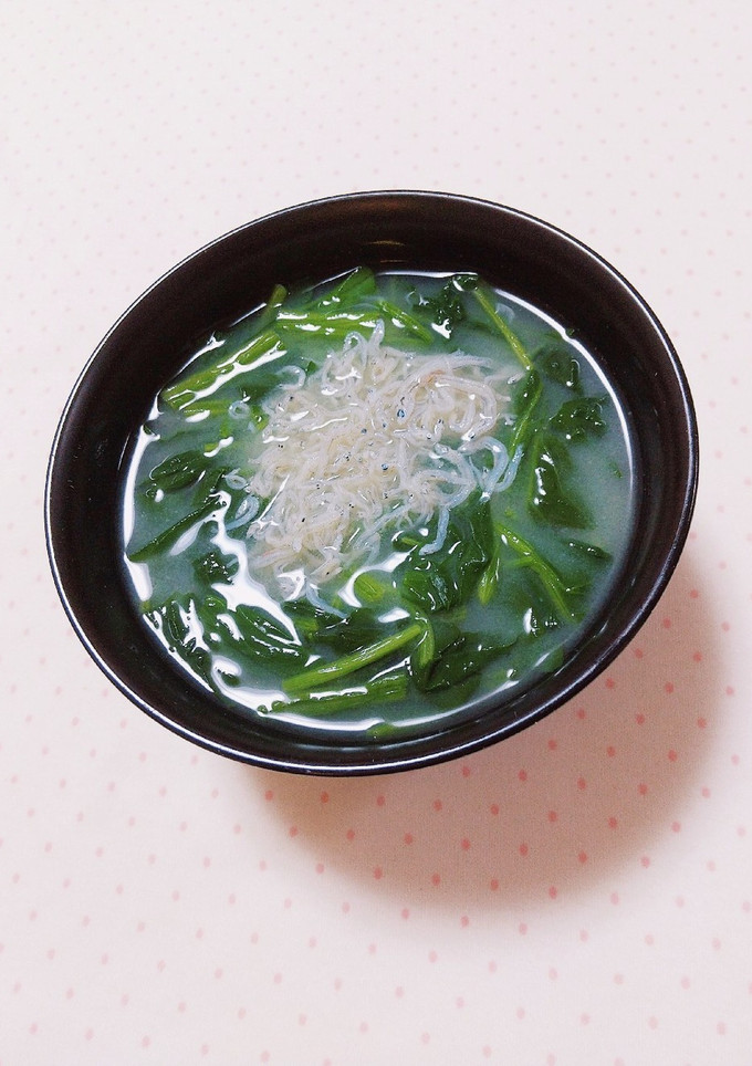 ほうれん草とちりめんじゃこのお味噌汁❀-レシピのメイン写真