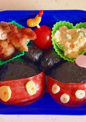 キャラ弁☆ミッキー&ミニー弁当-レシピのメイン写真