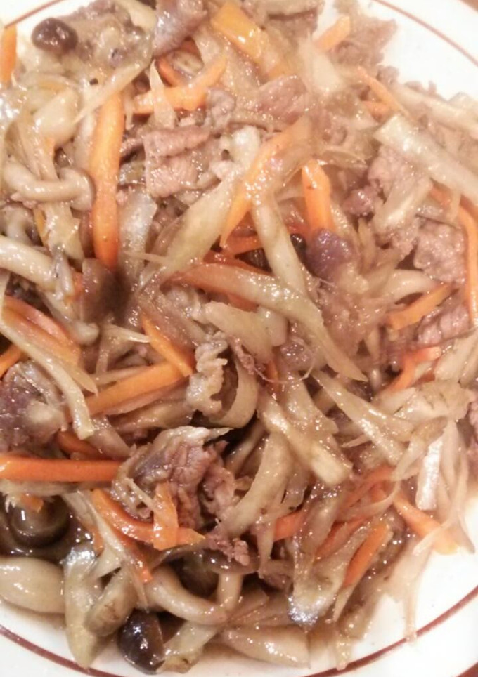 牛肉とごぼうの炒めもの-レシピのメイン写真