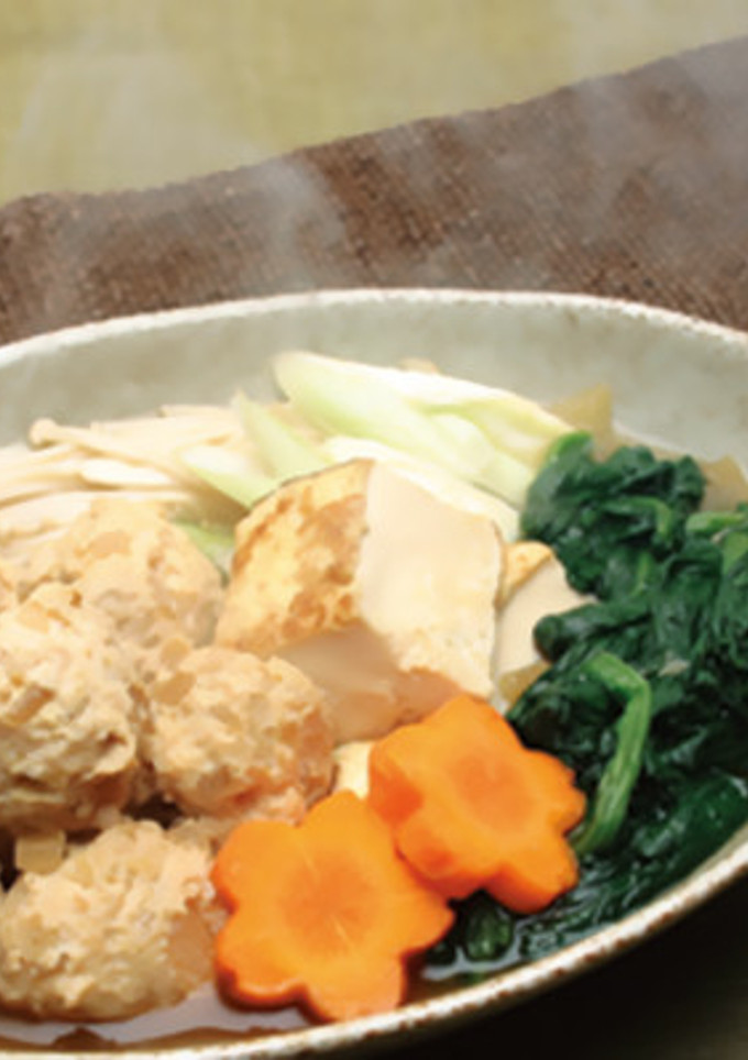 ほうれん草と鶏だんごの煮物♪-レシピのメイン写真