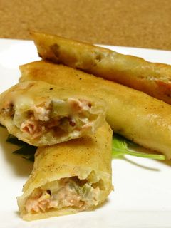 ピクルスと鮭の春巻き-レシピのメイン写真