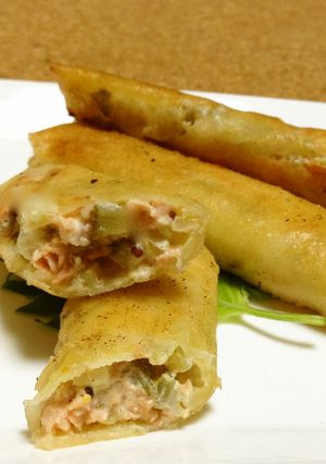 ピクルスと鮭の春巻き-レシピのメイン写真