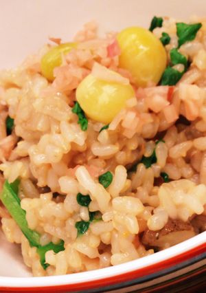 玄米炊き込みご飯☆マクロビ-レシピのメイン写真