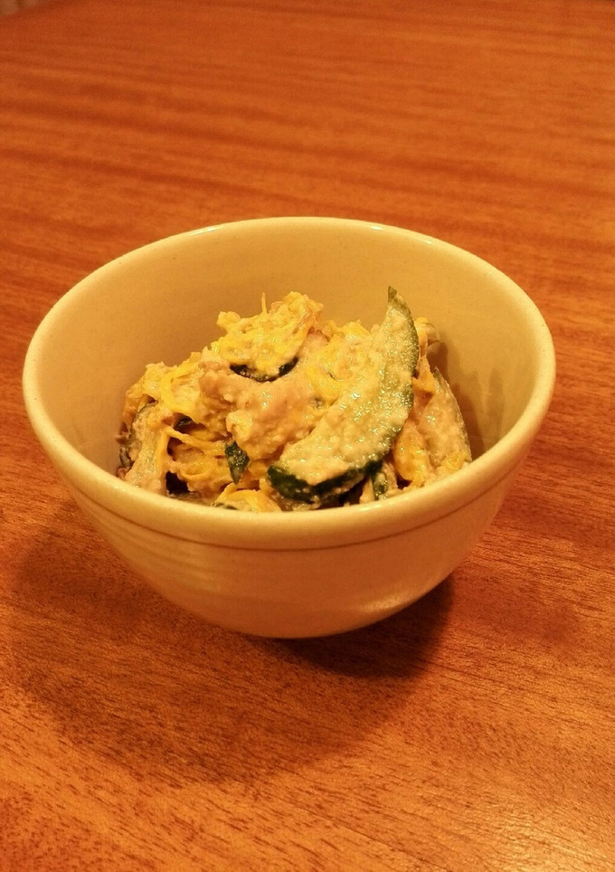 祖母の味＊菊ときゅうりのくるみ和え＊-レシピのメイン写真