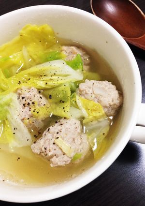 白菜・肉だんご スープ煮-レシピのメイン写真