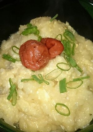肉じゃがの汁リメイク！うまぁい卵おじや-レシピのメイン写真