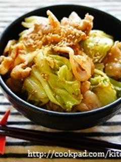 アレンジ丼☆豚肉とキャベツのごまみそ丼-レシピのメイン写真