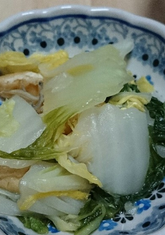 白菜と油揚げの水無し煮物-レシピのメイン写真