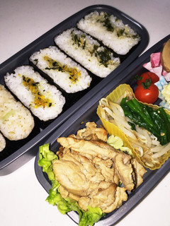 人気超時短!一本で三色おにぎらず高菜鮭☆-レシピのメイン写真