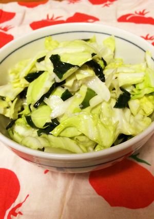 15分!キャベツとわかめの中華風サラダ-レシピのメイン写真
