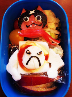 フユニャンとチカラもちのキャラ弁-レシピのメイン写真