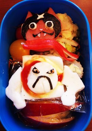 フユニャンとチカラもちのキャラ弁-レシピのメイン写真