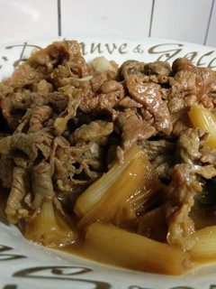 ねぎと牛肉のすき煮-レシピのメイン写真