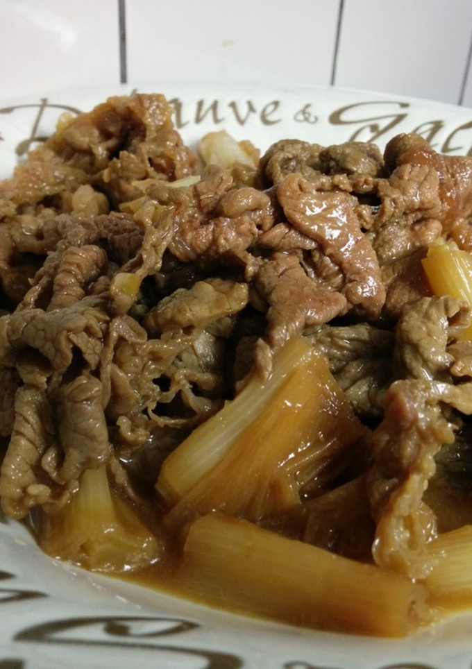 ねぎと牛肉のすき煮-レシピのメイン写真