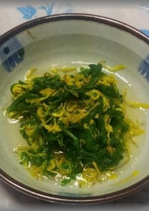 食用菊と春菊のすし酢（甘酢）和え-レシピのメイン写真