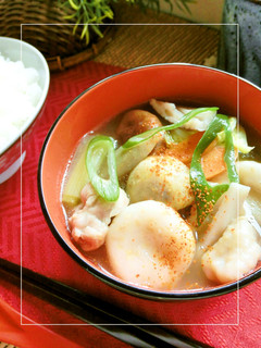 根菜たっぷり♡わが家の米粉すいとん汁-レシピのメイン写真