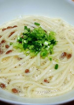 納豆の釜玉うどん-レシピのメイン写真