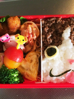 超簡単!そぼろでジバニャン☆キャラ弁-レシピのメイン写真