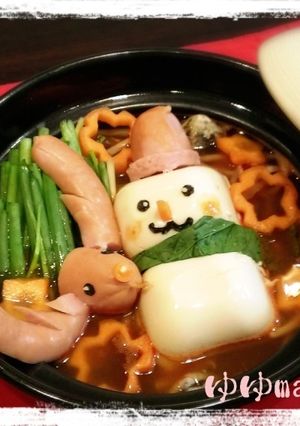 デコ鍋☆雪だるまのスンドゥブチゲ鍋-レシピのメイン写真