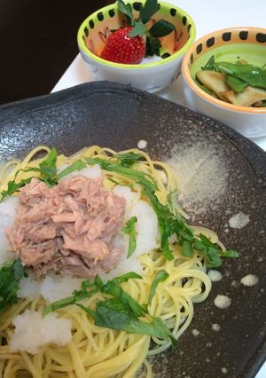 ツナと大葉と大根おろしのさっぱりパスタ-レシピのメイン写真