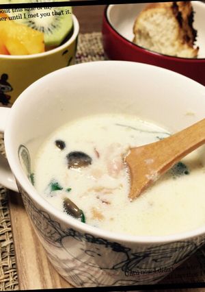 朝食に♪簡単ヘルシー チーズ豆乳スープ♡-レシピのメイン写真