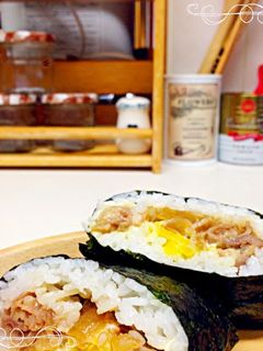 ガッツリと!生姜焼きおにぎらず♪-レシピのメイン写真