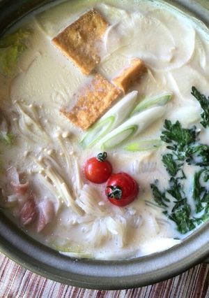 豚肉と冬野菜のヘルシー豆乳鍋-レシピのメイン写真