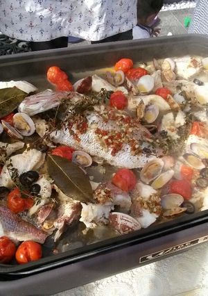 ホットプレートで簡単豪華にアクアパッツァ-レシピのメイン写真